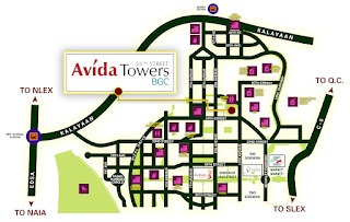 Avida Towers BGC 34th Street Location Map